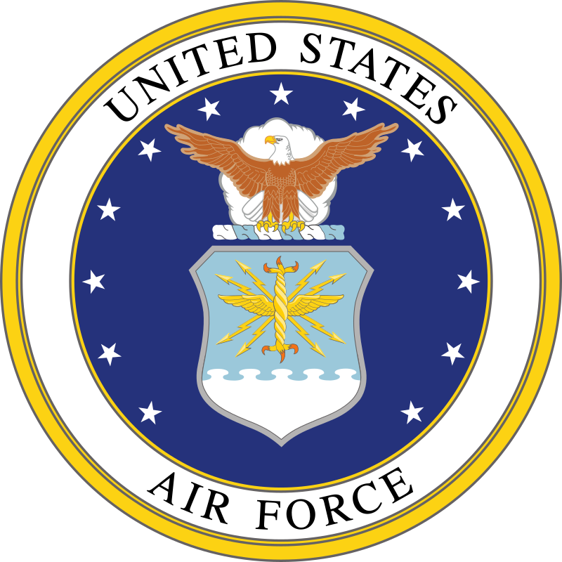 United States Air Force emblem with an eagle, shield, and stars