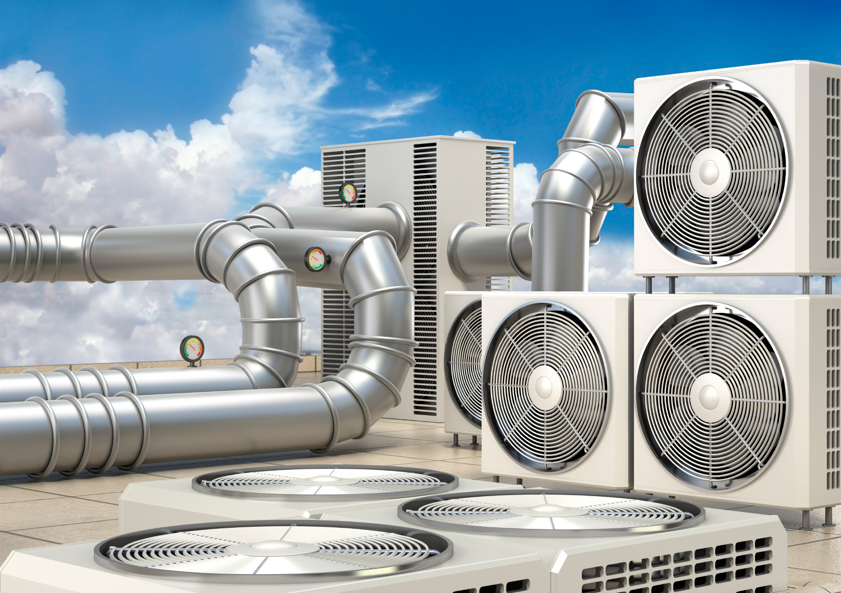 HVAC systems including air conditioners, boilers, and ventilation units