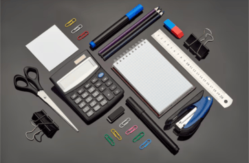 Office supplies and stationery items for workplace needs